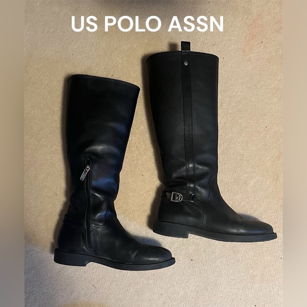 U.S. Polo Assn Leather Over The Knee Boots size 7